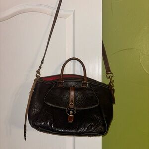 Dooney & Bourke Black and Brown Crossbody Bag